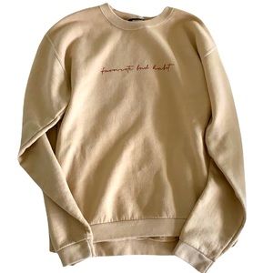Missguided Beige Crewneck Sweater - Small